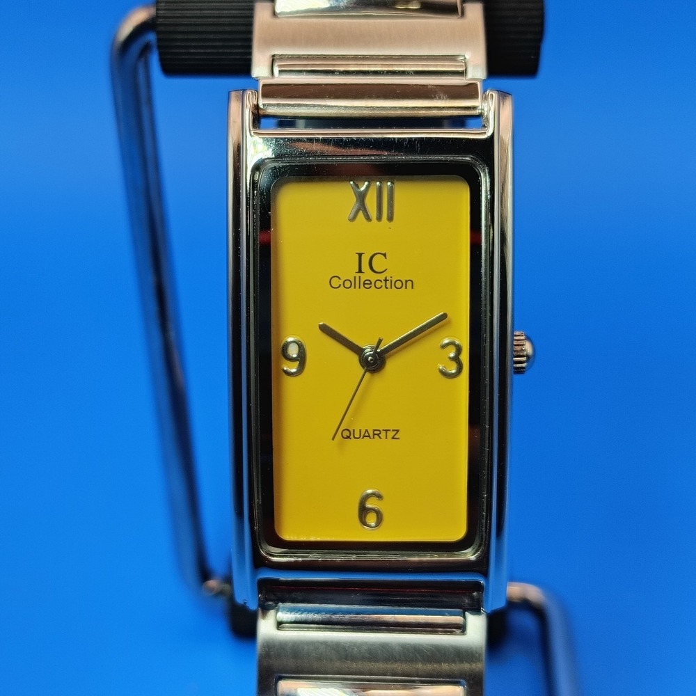 New! Vintage 2001 IC Collection Tank Mens/Unisex 36mm‎ Quartz Dress Watch NOS